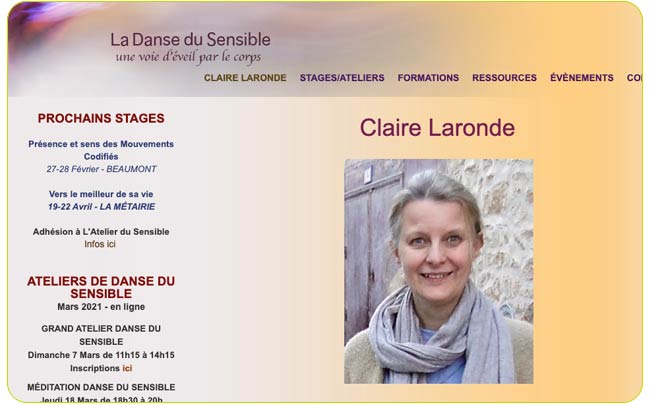 Claire Laronde, La danse du sensible